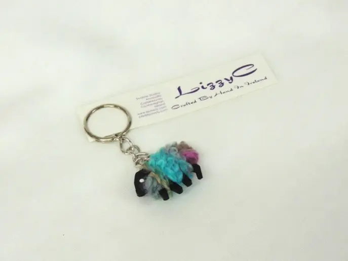 LizzyC Sheep Keyring