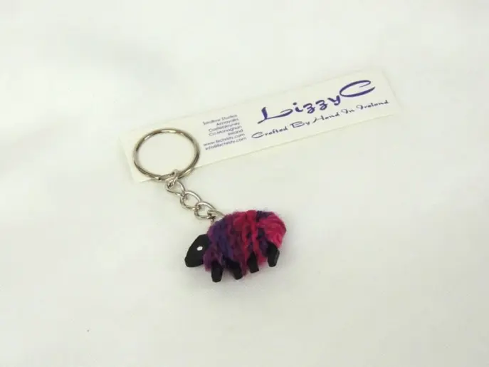 Lizzy C Sheep Keyring