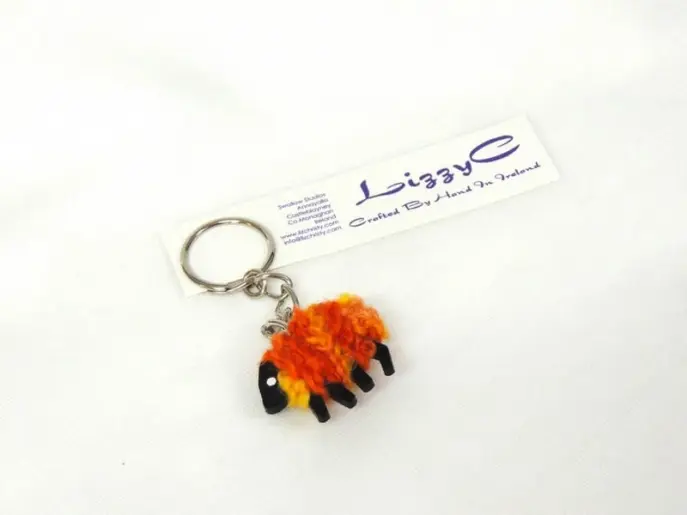 LizzyC Sheep Keyring