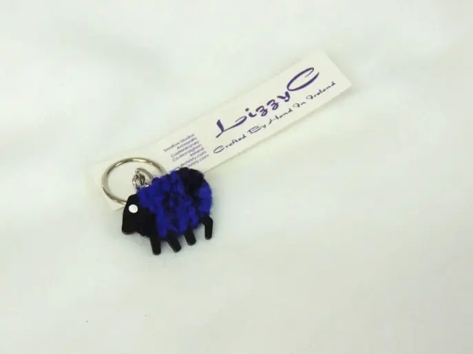 LizzyC Sheep Keyring