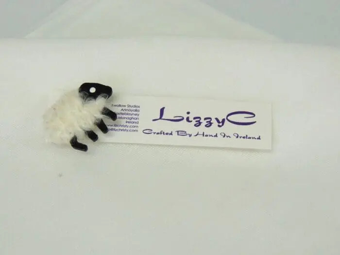 LizzyC Sheep White Brooch