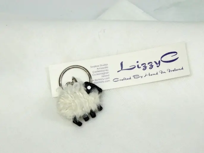 LizzyC Sheep Keyring