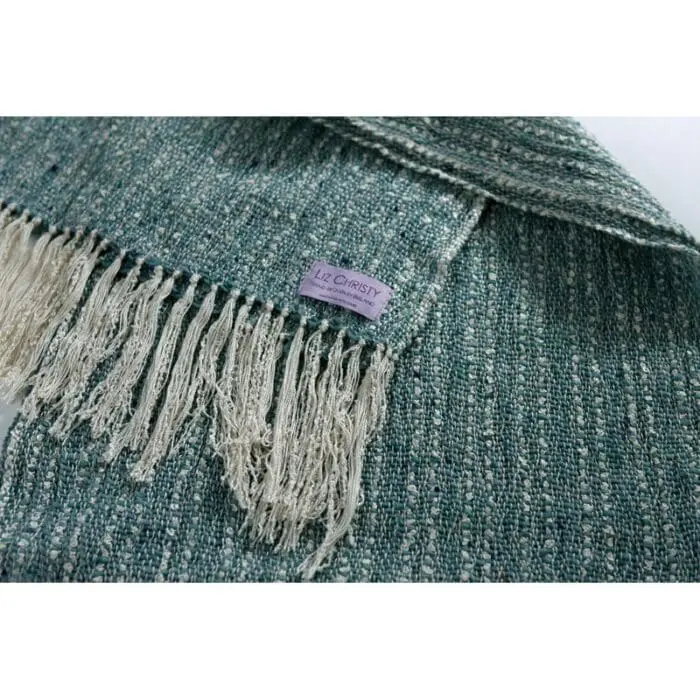 Hand woven luxury wrap Renaissance Tabby Aqua