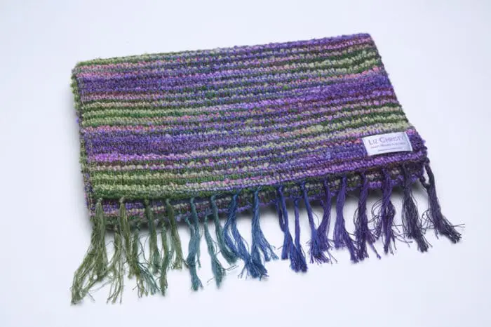 folded-irish-wool-scarf-waterlillies-lavender-dreams