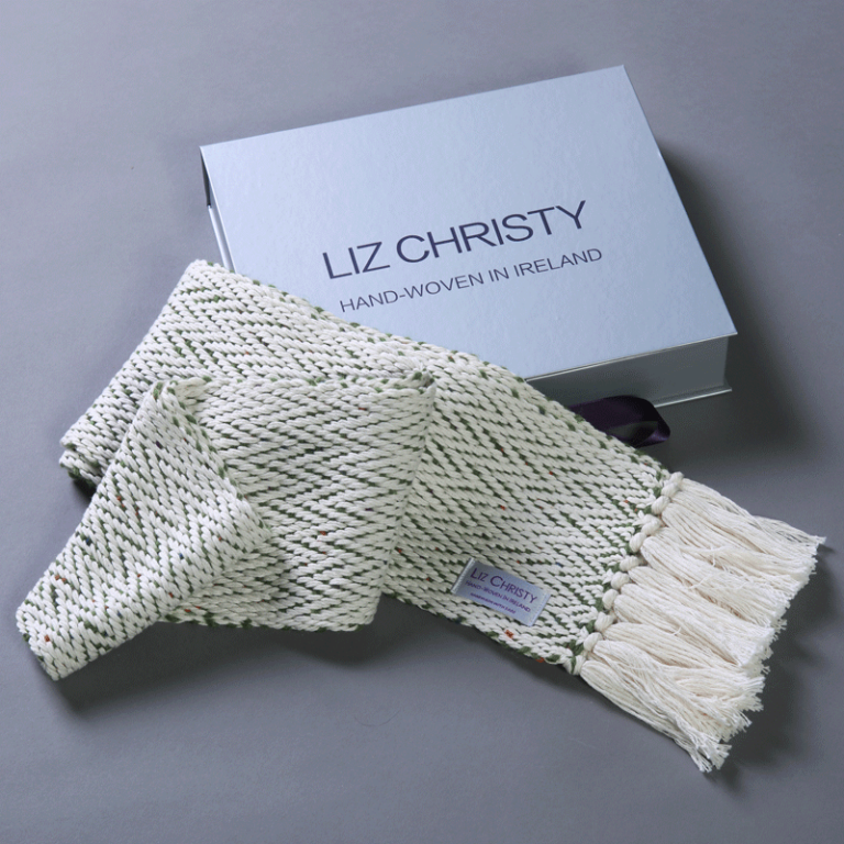 liz-christy-ancient-civilizations-herringbone-scarf-achius-green