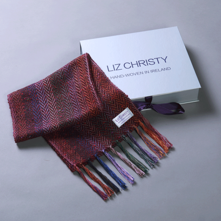 liz-christy-bragan-portnoo-red-scarf-with-box