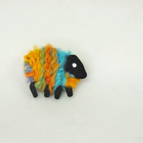 LizzyC|Sheep|Brooch|Aurora