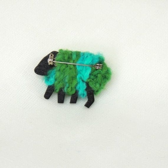 back|view|polly|green|sheep|pin