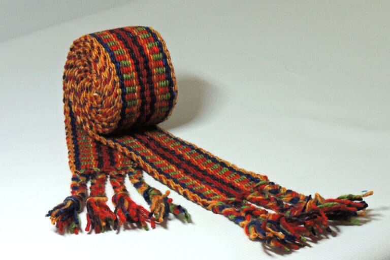 Irish Crios Belt RedGold HandWoven byLiz Christy