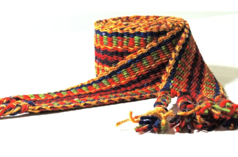 Irish Crios Belt RedGold HandWoven byLiz Christy