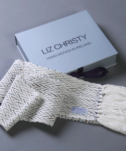 liz-christy-ancient-civilizations-herringbone-scarf-fossil-grey