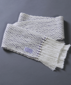 liz-christy-ancient-civilizations-herringbone-scarf-malvina-purple