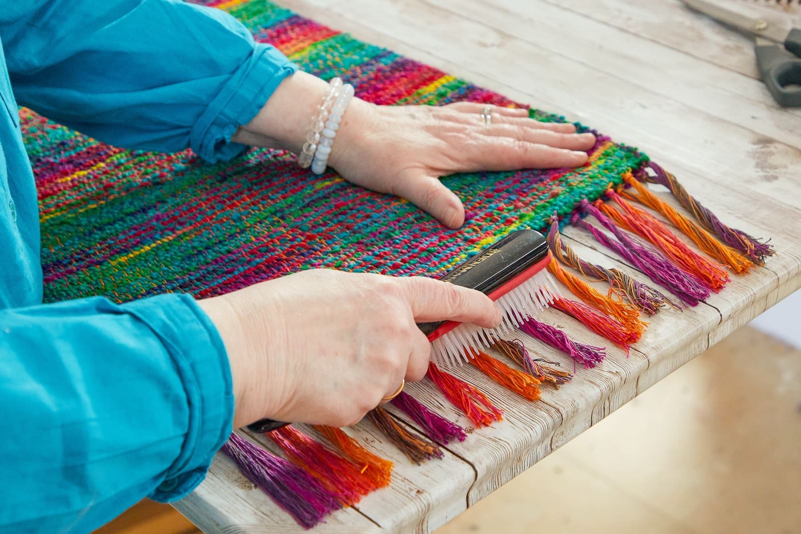 Beautiful handwoven scarves available from Swallow Studios or from our website